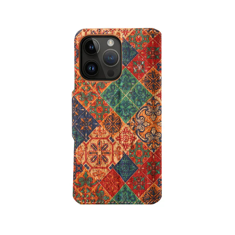 Flower Language Phone Case With Card Holder And Strap For iPhone Yellow-644008992044