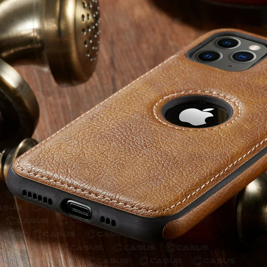 Luxury Business Leather Stitching Phone Case For iphone