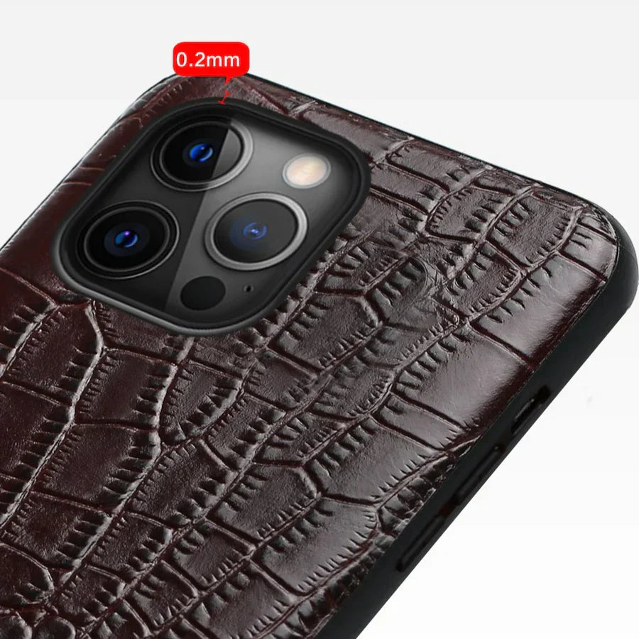 Full protective Lmitation Crocodile Leather Texture Phone Case for iPhone