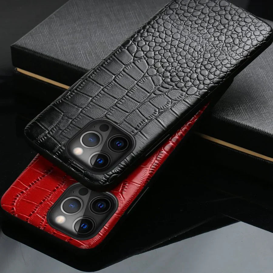 Full protective Lmitation Crocodile Leather Texture Phone Case for iPhone