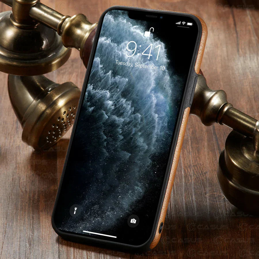 Luxury Business Leather Stitching Phone Case For iphone